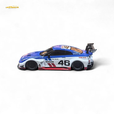 MC LB GTR R35 GT - BRE White Blue Top Livery 1:64 (ONLINE ORDER ONLY)