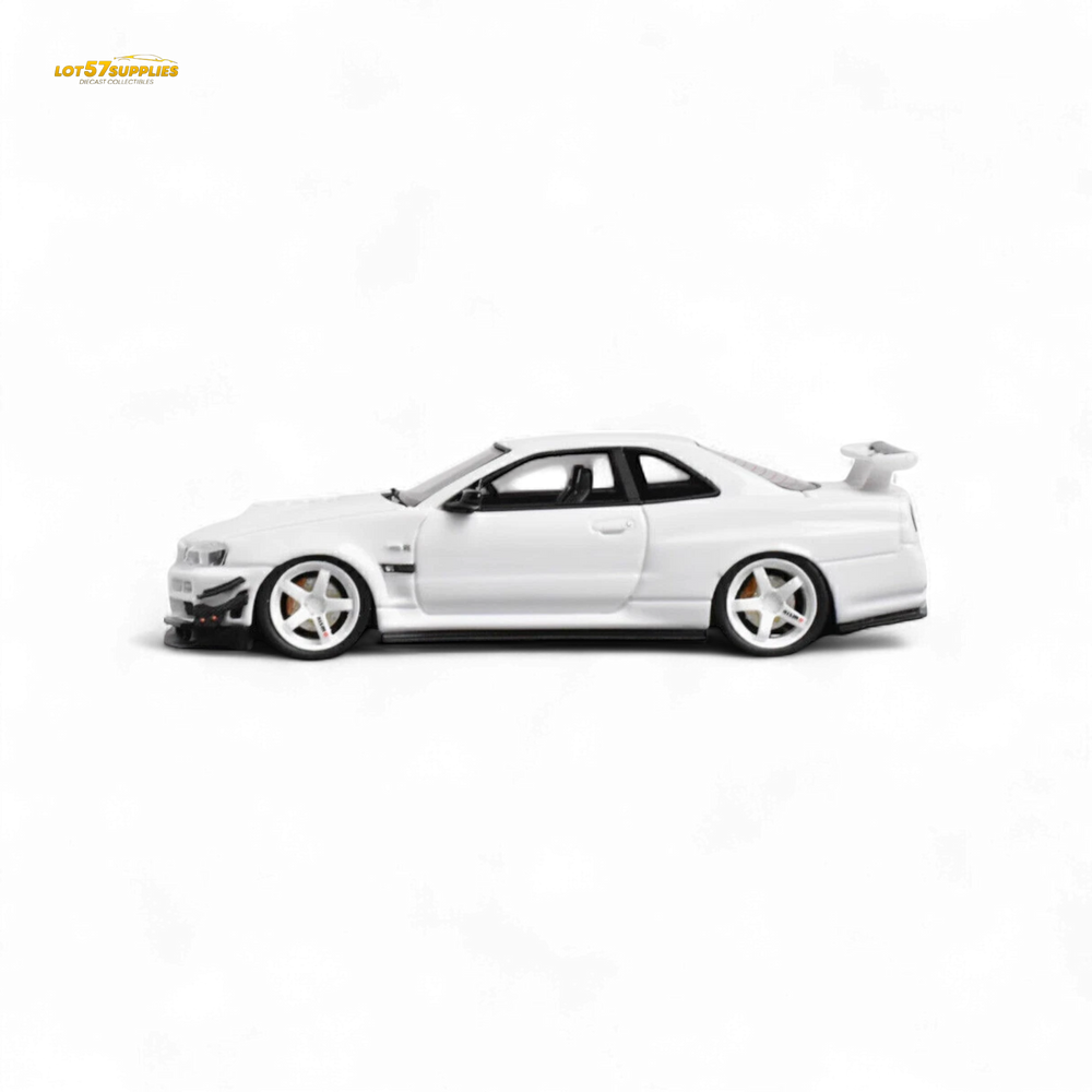 Error404 Model Nissan Skyline GT-R (R34) Custom Solid White 1:64 (ONLINE ORDER ONLY)