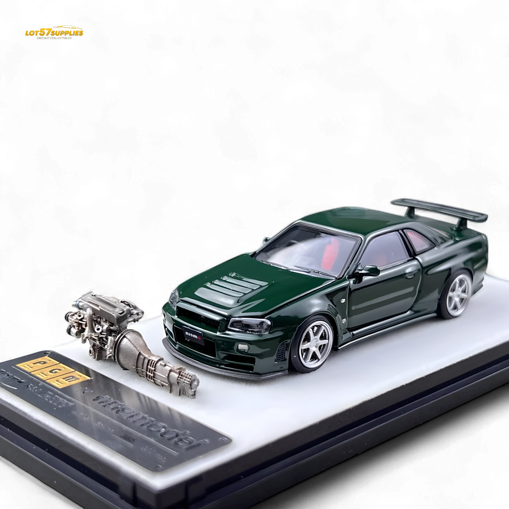 PGM Nissan GTR R34 Z-TUNE - British Green 1:64 Ordinary (ONLINE ORDER ONLY)