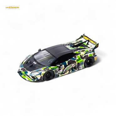 Flame Huracan LP610-4 LWBK WideBody Resin - CAMOUFLAGE 1:64 (ONLINE ORDER ONLY)