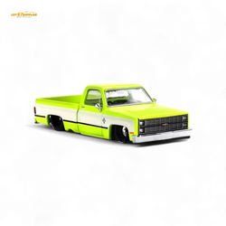 Mini GT x Kaido House Chevrolet Silverado FLO YELLOW 1:64 KHMG112 (ONLINE ORDER ONLY)