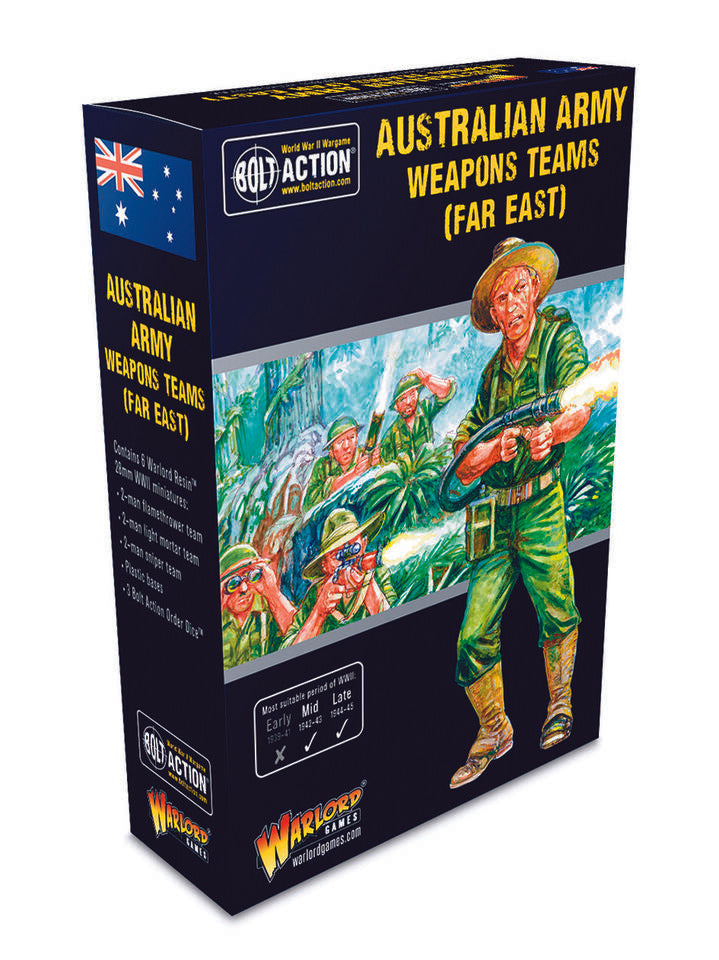 Bolt Action: Australian Army (Far East) Weapons Teams (ONLINE ORDER ONLY)