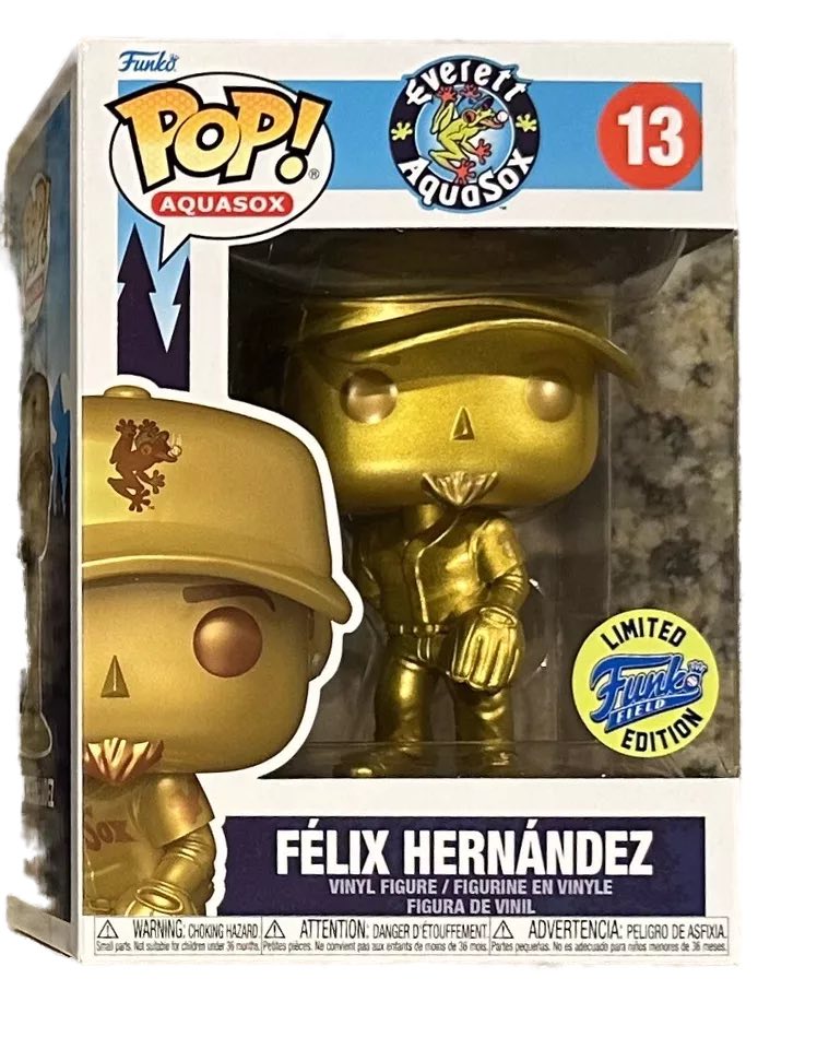 Funko Pop 13 Felix Hernandez Everett Aquasox Field Exclusive Gold LE /2500 (ONLINE ORDER ONLY)