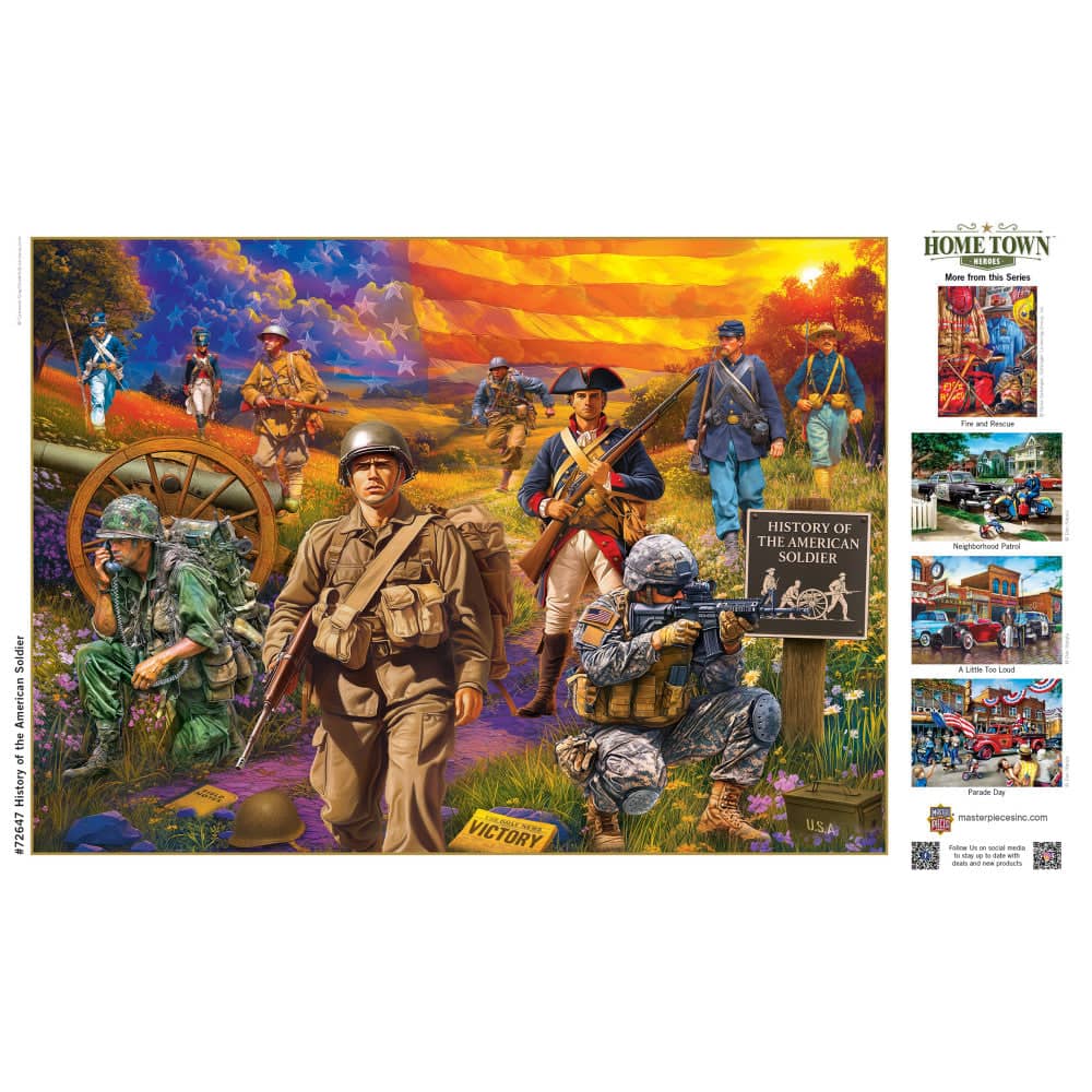 Hometown Heroes - History of the American Soldier 1000 Piece Jigsaw Puzzle (ONLINE ORDER ONLY)