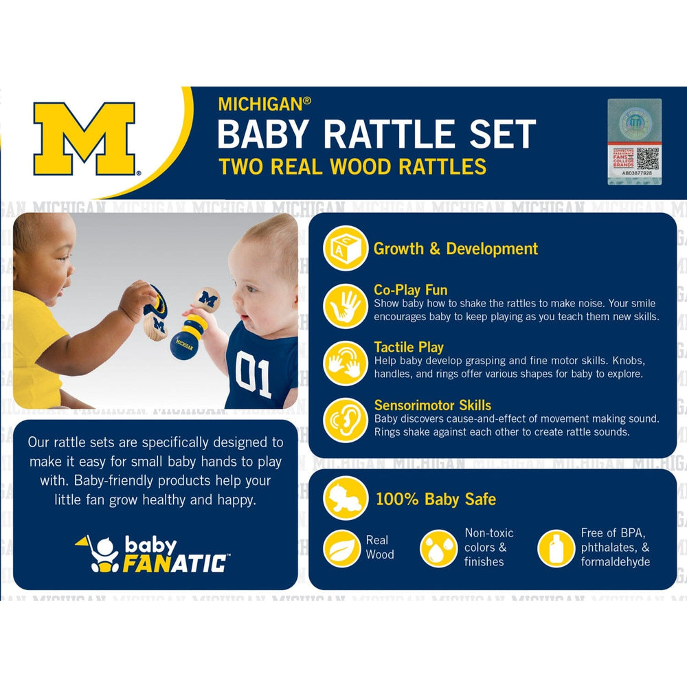 Michigan Wolverines - Baby Rattles 2-Pack (ONLINE ORDER ONLY)