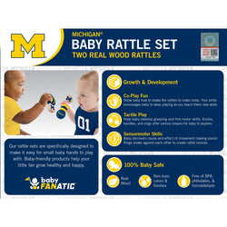 Michigan Wolverines - Baby Rattles 2-Pack (ONLINE ORDER ONLY)