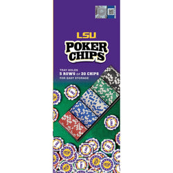 LSU Tigers 100 Piece Poker Chips (ONLINE ORDER ONLY)