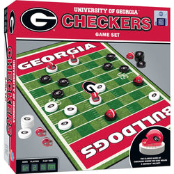Georgia Bulldogs Checkers Board Game