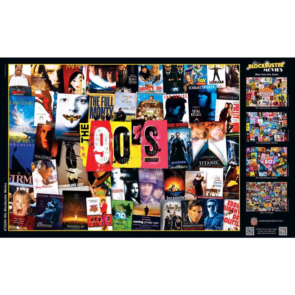 90's Blockbusters 1000 Piece Jigsaw Puzzle (ONLINE ORDER ONLY)