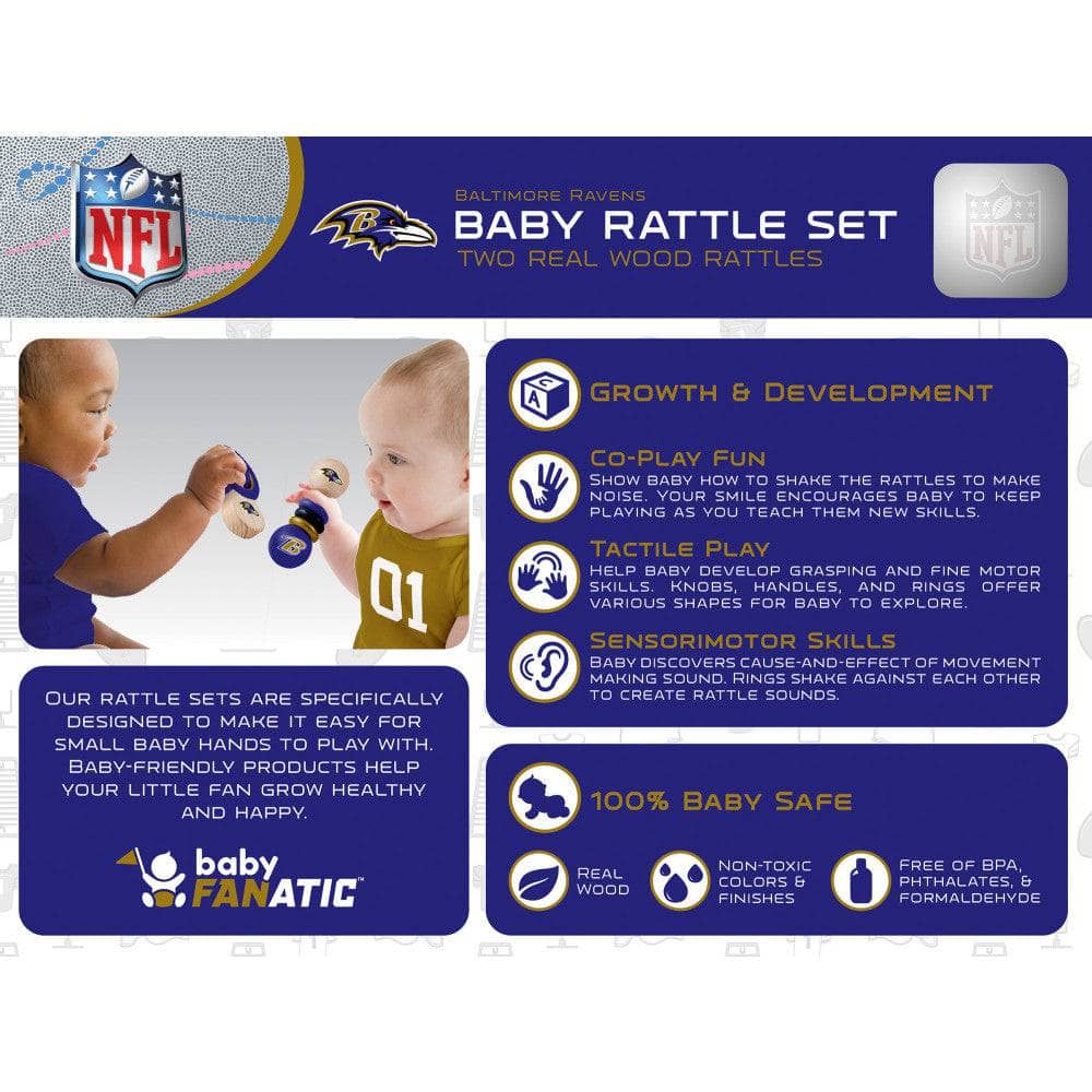 Baltimore Ravens - Baby Rattles 2-Pack (ONLINE ORDER ONLY)