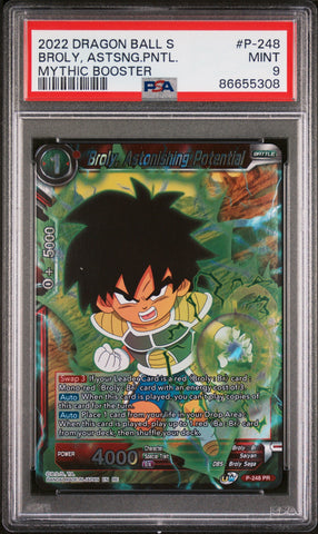 2022 DRAGON BALL SUPER MYTHIC BOOSTER BROLY, ASTSNG.PNTL. #P-248 - PSA 9 (Online Order Only)
