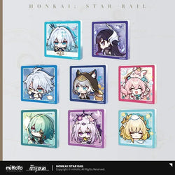 Honkai: Star Rail Pom-Pom Exhibition Series Acrylic Glitter Quicksand Refrigerator Magnets