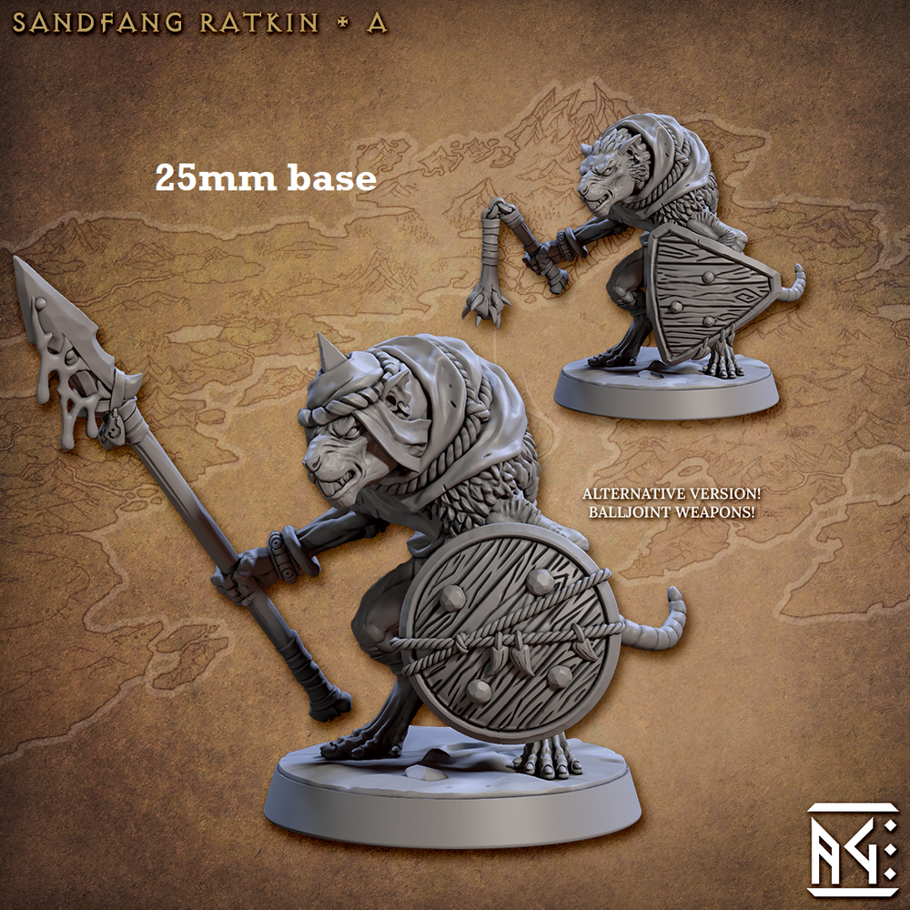 Sandfang Ratkin: Sculpt A (Male Ratkin Soldier) (Online Only)