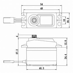 Savox SA1258TGP Titanium-Gear Coreless Digital Servo - Fast 0.08 sec Speed