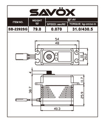 Savox Monster Performance Brushless Servo Black Edition (ONLINE ORDER ONLY)