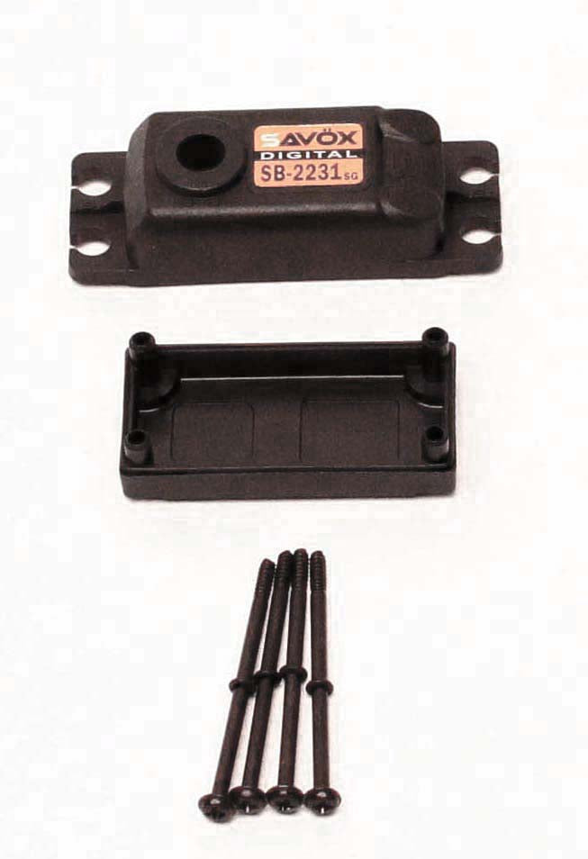 Savox TOP AND BOTTOM SERVO CASE WITH SCREWS FOR SGSB2231SG (ONLINE ORDER ONLY)