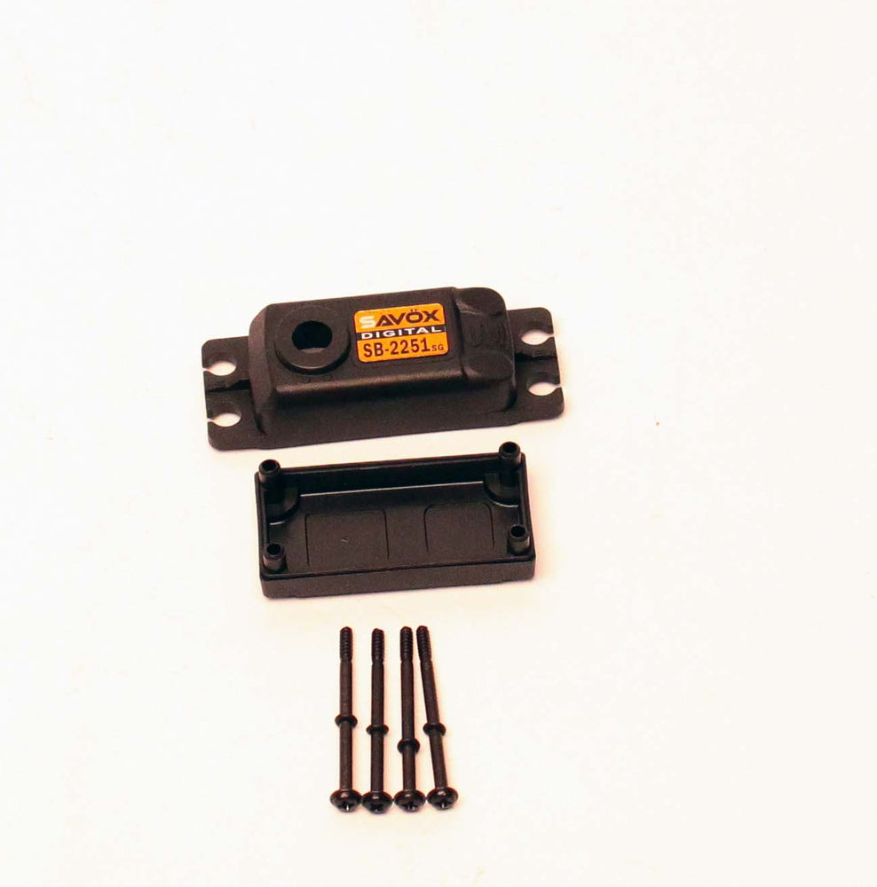 Savox TOP AND BOTTOM SERVO CASE WITH SCREWS FOR SGSB2251SG (ONLINE ORDER ONLY)