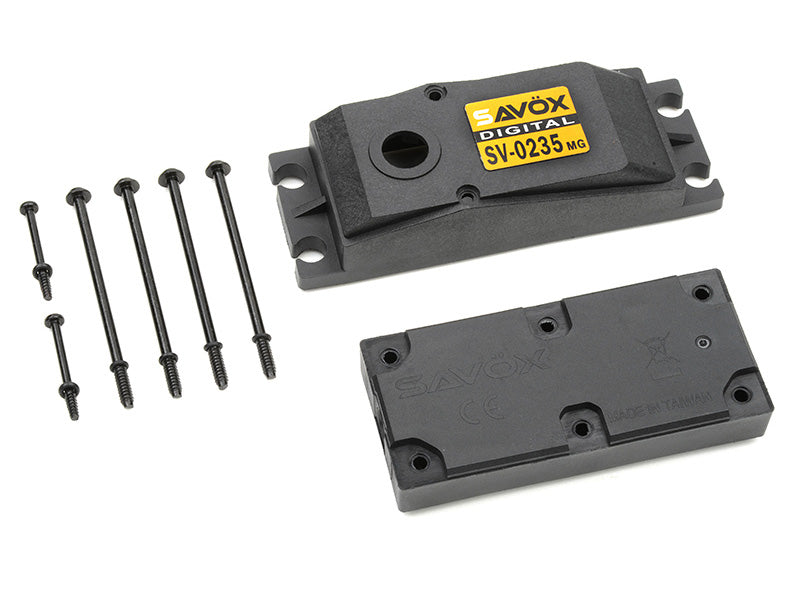 Savox TOP AND BOTTOM SERVO CASE WITH SCREWS FOR SGSV0235MG (ONLINE ORDER ONLY)