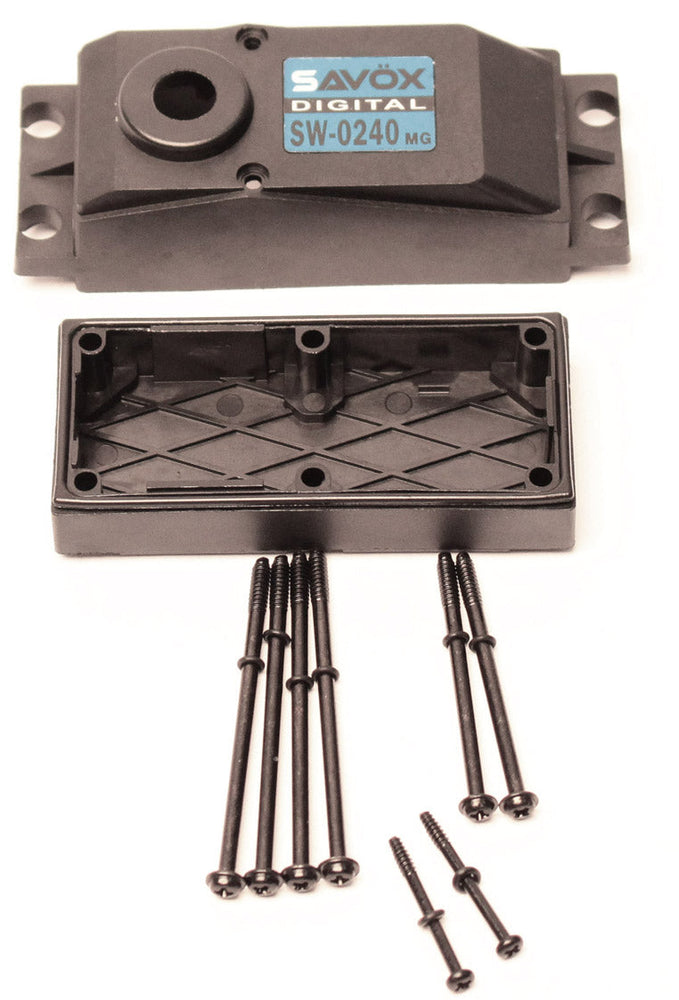 Savox TOP & BOTTOM SERVO CASE WITH 4 SCREWS SW0240MG (ONLINE ORDER ONLY)
