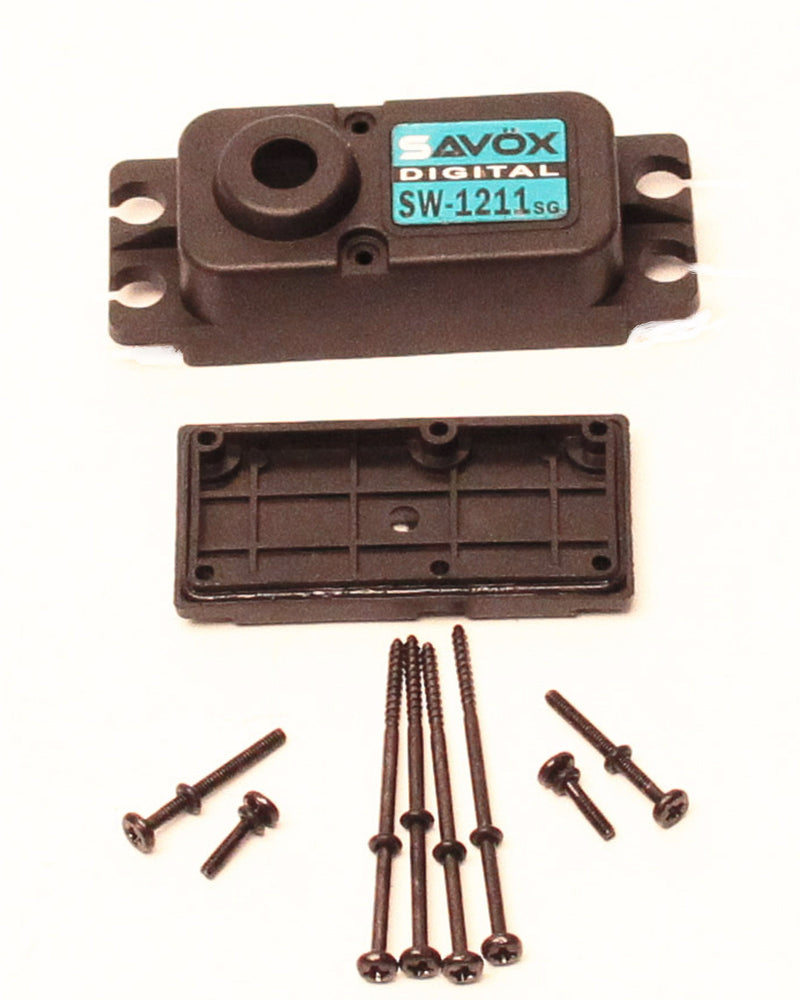 Savox Top & Bottom Servo Case with 8 Screws for SW1211SG & SW1211SG-BE (ONLINE ORDER ONLY)