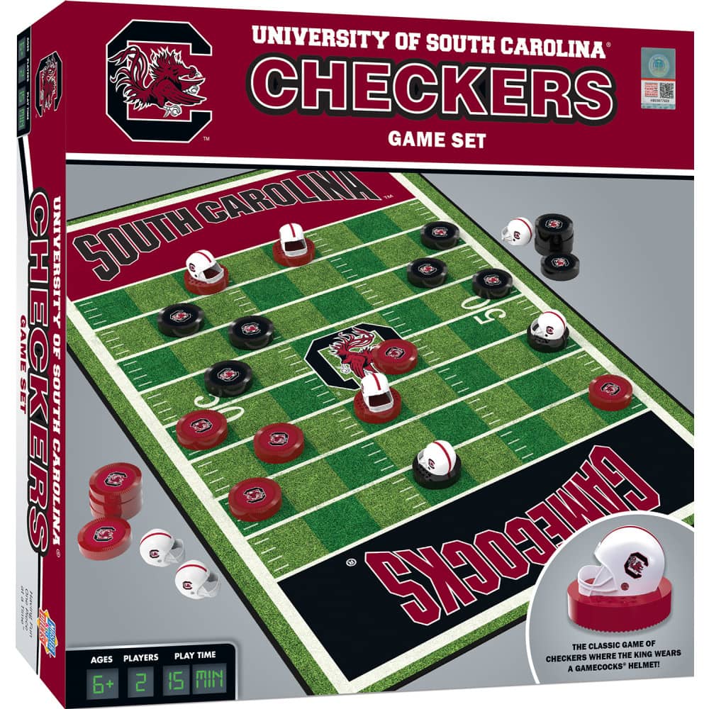 South Carolina Gamecocks Checkers Board Game