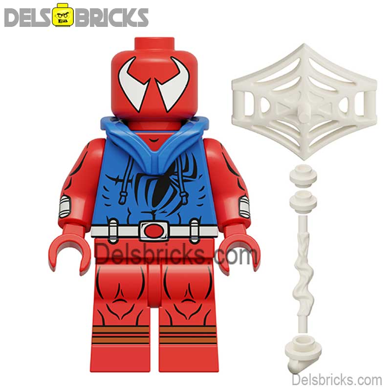 Scarlet Spider from Spider-Man Spider-verse Lego Marvel Minifigures Custom Toys (ONLINE ORDER ONLY)