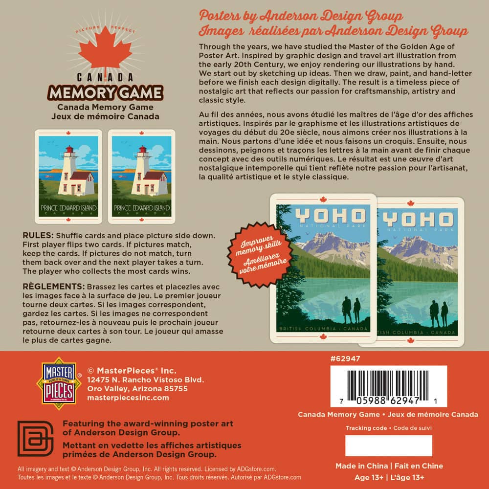 Canada Memory Game (ONLINE ORDER ONLY)
