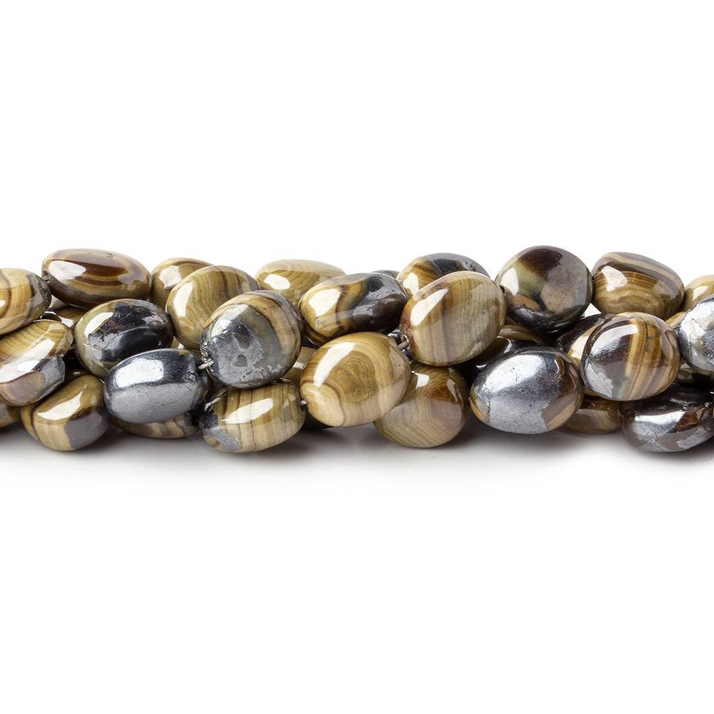 Schalenblende plain nuggets 17.5 inch 72 beads 4.5x4mm-7.5x5mm AA rare (ONLINE ORDER ONLY)