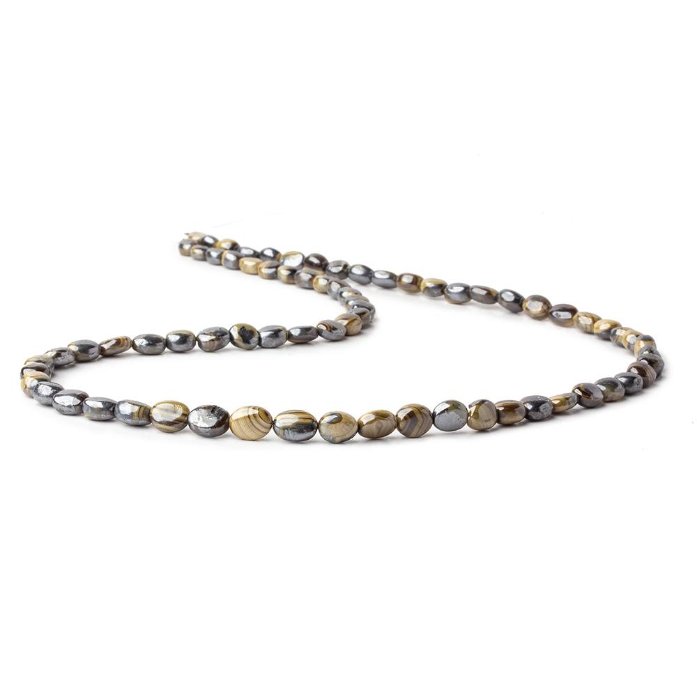 Schalenblende plain nuggets 17.5 inch 72 beads 4.5x4mm-7.5x5mm AA rare (ONLINE ORDER ONLY)