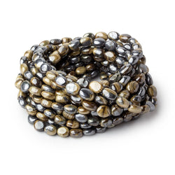 Schalenblende plain nuggets 17.5 inch 72 beads 4.5x4mm-7.5x5mm AA rare (ONLINE ORDER ONLY)