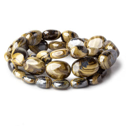 Schalenblende plain nuggets 19.5 inch 44 beads 7.5x5.5-16x11mm AA rare (ONLINE ORDER ONLY)