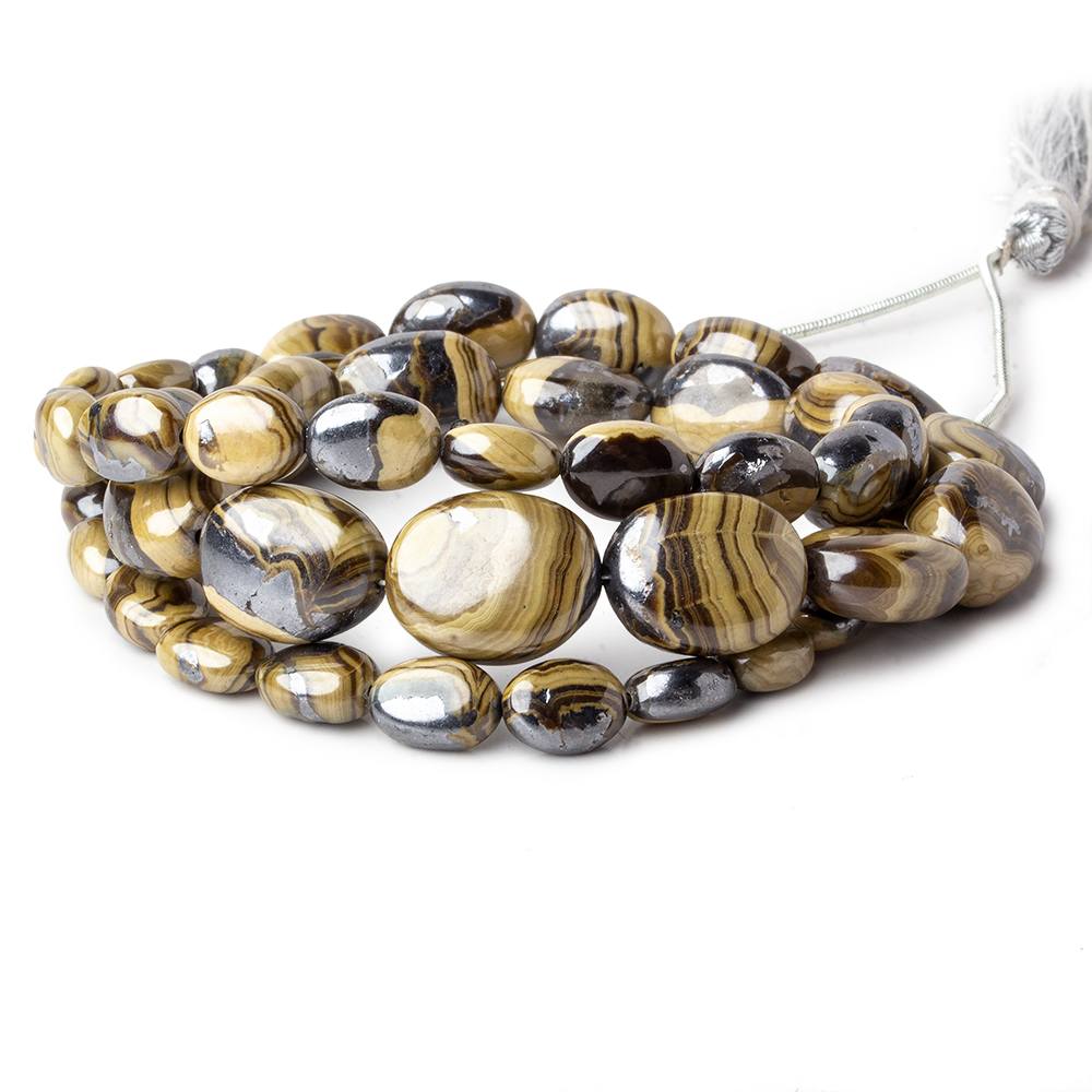 Schalenblende plain nuggets 19.5 inch 47 beads 8x6-15x12.5mm AA rare (ONLINE ORDER ONLY)