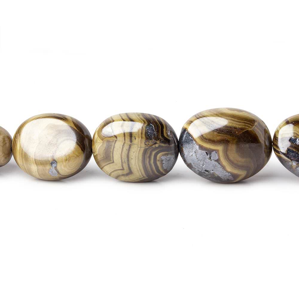 Schalenblende plain nuggets 19.5 inch 47 beads 8x6-15x12.5mm AA rare (ONLINE ORDER ONLY)