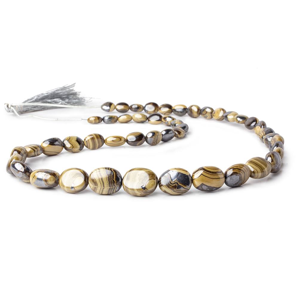 Schalenblende plain nuggets 19.5 inch 47 beads 8x6-15x12.5mm AA rare (ONLINE ORDER ONLY)