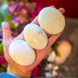 Scolecite Palmstones, Polished Scolecite (ONLINE ORDER ONLY)