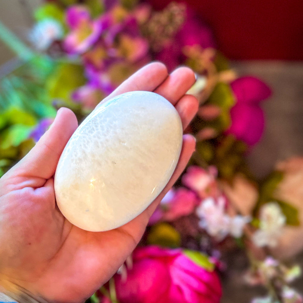 Scolecite Palmstones, Polished Scolecite (ONLINE ORDER ONLY)