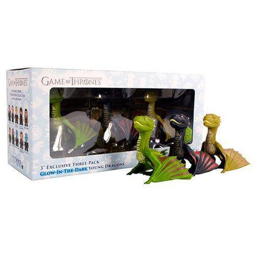 SDCC 2019 - Game of Thrones Young Dragons GITD 3-Inch Titan Vinyl Figure 3-Pack (Online Order Only)