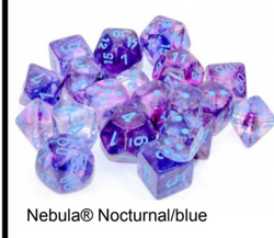 Nebula Nocturnal/blue Luminary 7-Dice/16mm/12mm/30mm/Ten10's (Online Only)