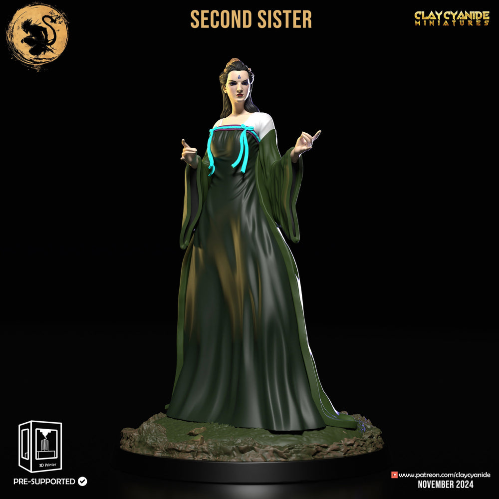 3D Printed Clay Cyanide Second Sister Black Myth Wukong Set 28 32 mm D&D (Online Only)