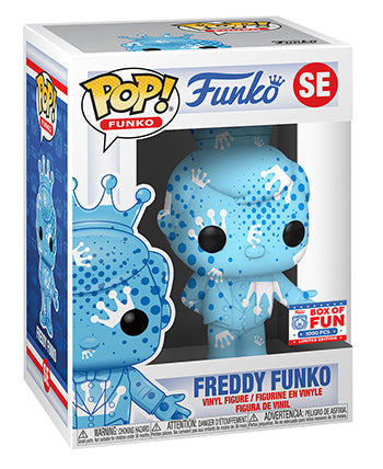 Freddy Funko (Aqua, White & Blue w/ Dots,  Art Series) SE - 2021 Funko Fundays Box of Fun Exclusive/1000 Made (Online Order Only)