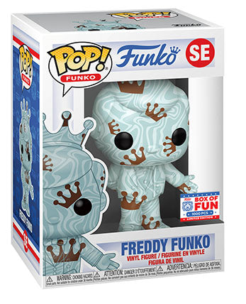 Freddy Funko (Green & Brown w/ Swirls, Artist Series) SE - 2021 Fundays Games Funko Fundays Box of Fun/1000 Made (Online Order Only)