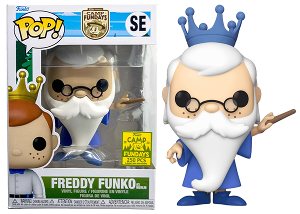 Freddy Funko as Merlin SE - 2023 Camp Fundays Exclusive/250 Made   **Error Sticker** (Online Order Only)