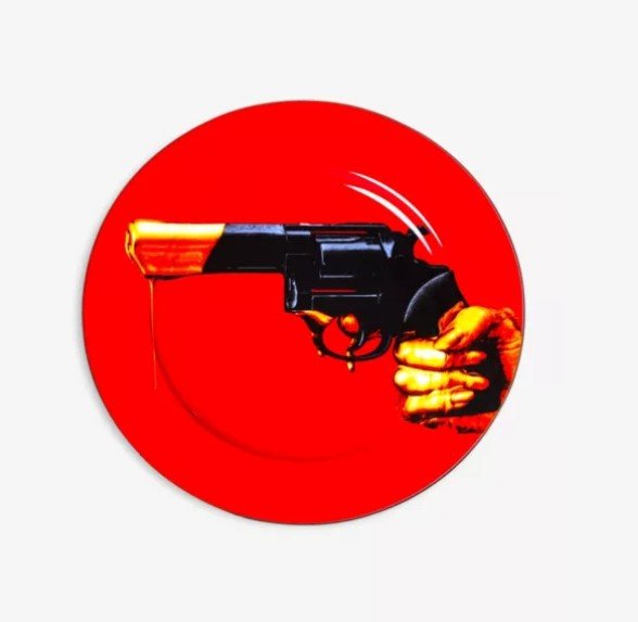 Seletti wears TOILETPAPER Revolver porcelain plate 27cm (Online Order Only)