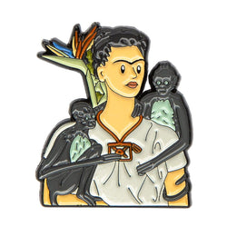 Self-Portrait with Monkeys by Frida Kahlo Enamel Pin - Today is Art Day (ONLINE ORDER ONLY)
