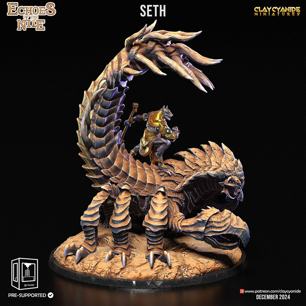 3D Printed Clay Cyanide Seth Giant Scorpion 28 32 mm D&D (Online Only)
