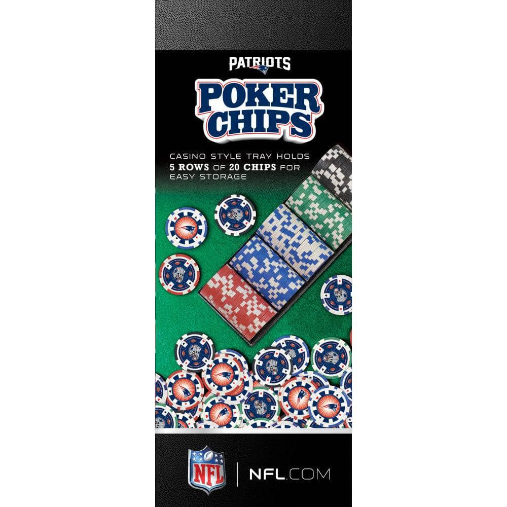New England Patriots 100 Piece Poker Chips (ONLINE ORDER ONLY)