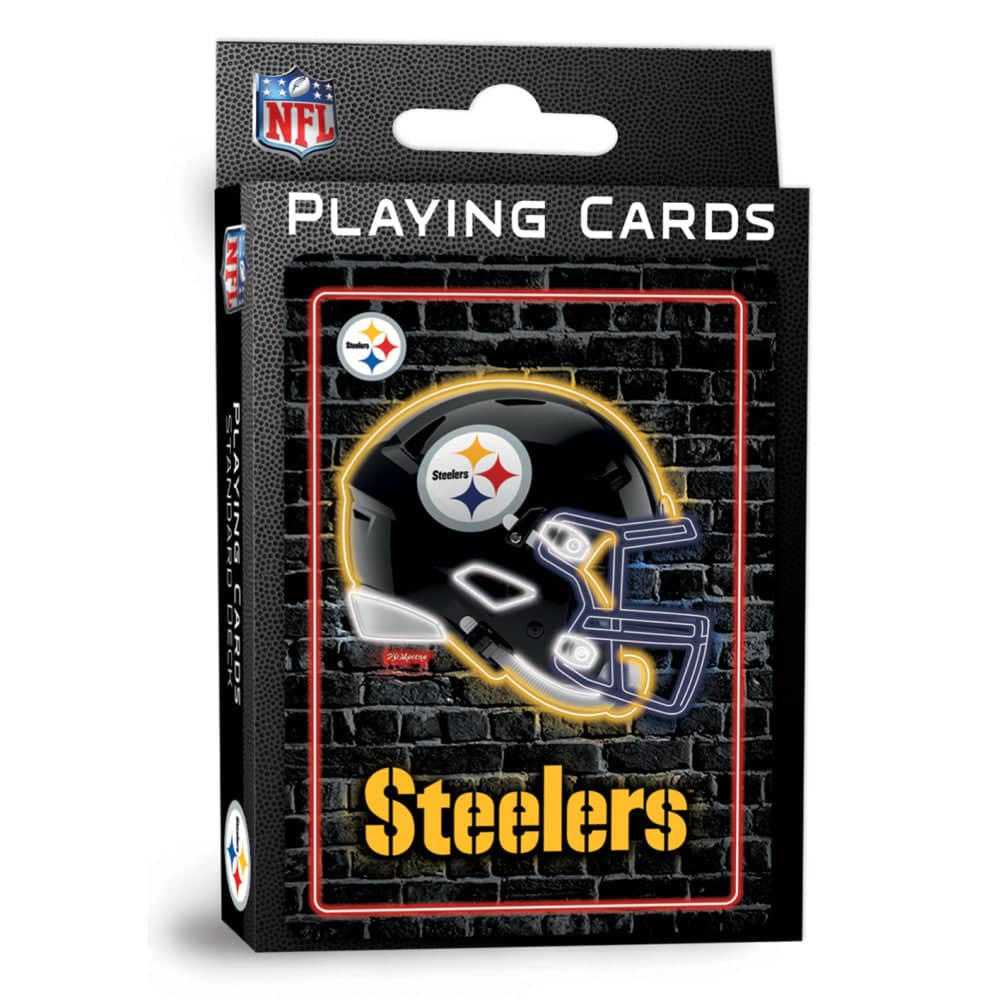 Pittsburgh Steelers Neon-Styled Playing Cards - 54 Card Deck (ONLINE ORDER ONLY)