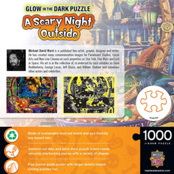 Glow in the Dark - A Scary Night Outside 1000 Piece Jigsaw Puzzle (ONLINE ORDER ONLY)
