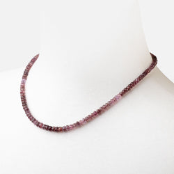 Shaded Violet Spinel Faceted Rondelle Necklace with a 14kt Gold Clasp AAA (ONLINE ORDER ONLY)
