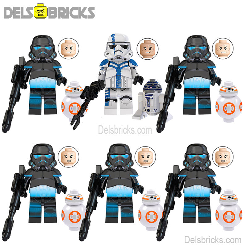 Shadow Stormtrooper set of 6 Lego Star Wars Minifigures Custom Toys (ONLINE ORDER ONLY)